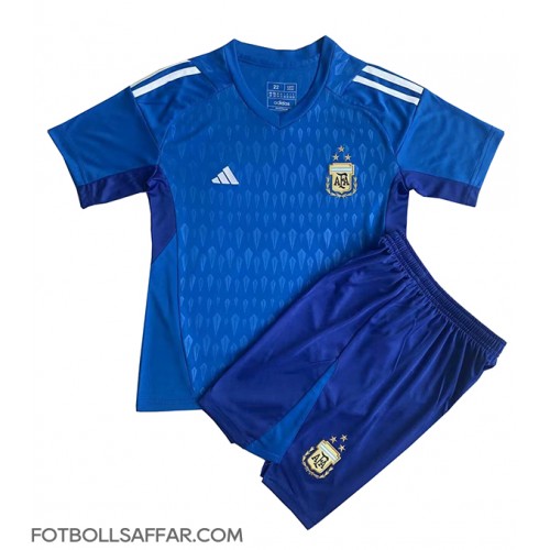 Argentina Målvakt Bortadräkt Barn VM 2022 Kortärmad (+ Korta byxor)